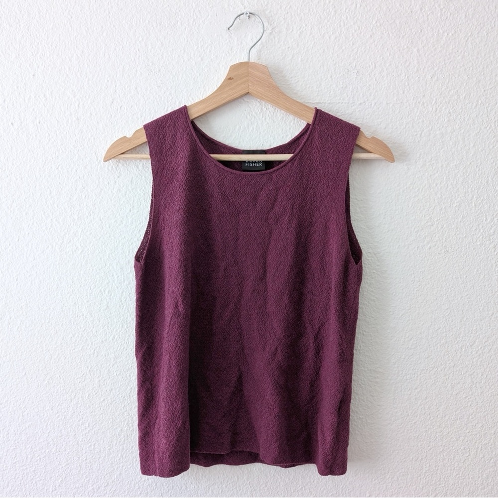 Eileen Fisher Italian Wool Knit Top Purple